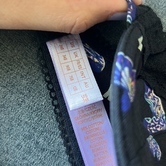 Cotton butterfly lace unlined bra - Picture 10 of 10